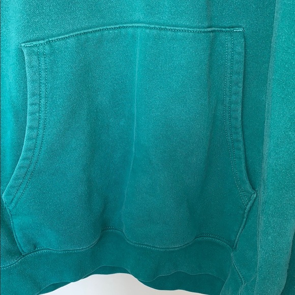 Unisex Gently Loved Obey Green Hoodie with Yellow Bird Embroidery Love Movement - Picture 5 of 10